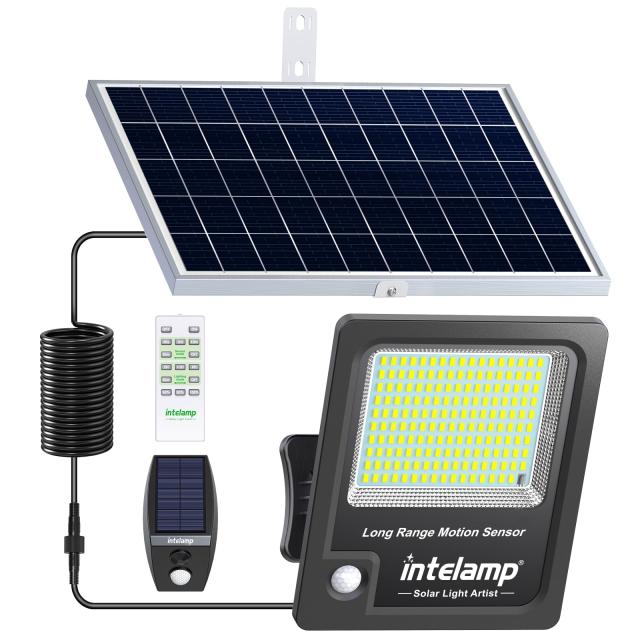 intelamp ソーラーライト センサー屋外 人感 LED （12000mAh大容量電池 170LED 光束最大2000ルーメン） 強力 高感度 高輝度太陽光発電 自