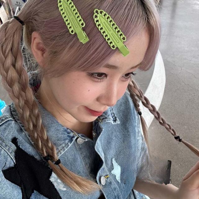 EZ PEACH 跡がつかない 前髪クリップ べっ甲風 4個入 あとがつか