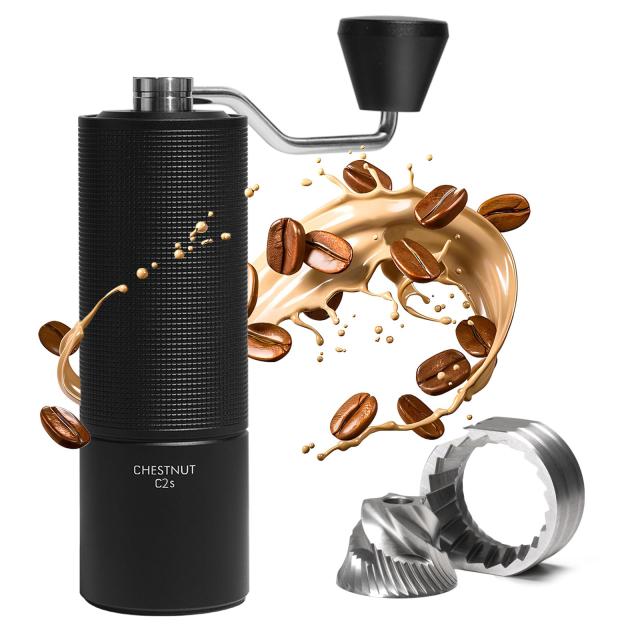タイムモア TIMEMOREコーヒーミル 手動ステンレスコーン手動研磨機バリ内部調整可能設定 Chestnut C 2 S容量20 g旅行、キャンプ、ホーム