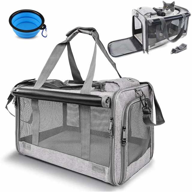 Aikenn キャリー バッグ ペットキャリー バッグ 4way 通気性 持ち運び 手提げ ショルダー 猫用・小型犬 リュック 猫犬兼用 折りたたみ 変の通販は
