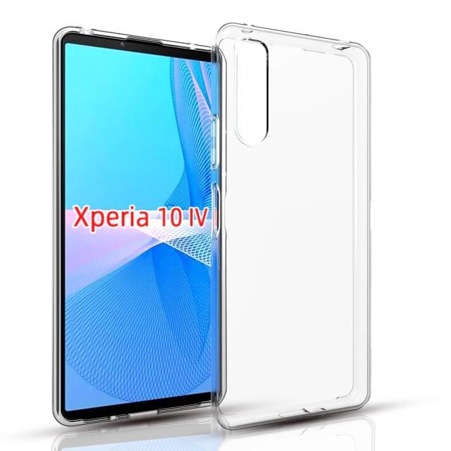 JACRON Xperia 10 IVケース クリア SO-52C | SOG07 対応 クリアシリコンケース 薄型 柔軟 透明 TPU保護カバー 衝撃吸収 黄変しにくい 【