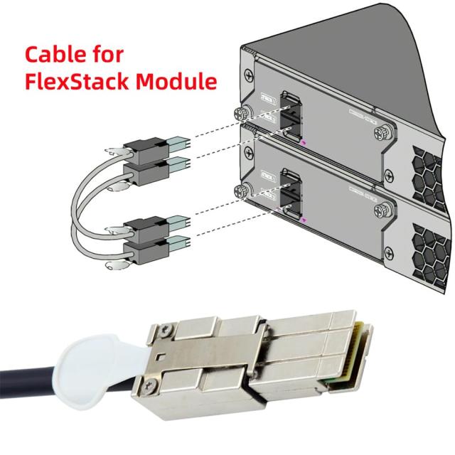 cablecc FlexStack スタッキング 20Gbps 40Gbps ケーブル CAB-STK-E-0.5M Catalyst 2960S 2960X 2960XR ネットワークスイッチ対応_3