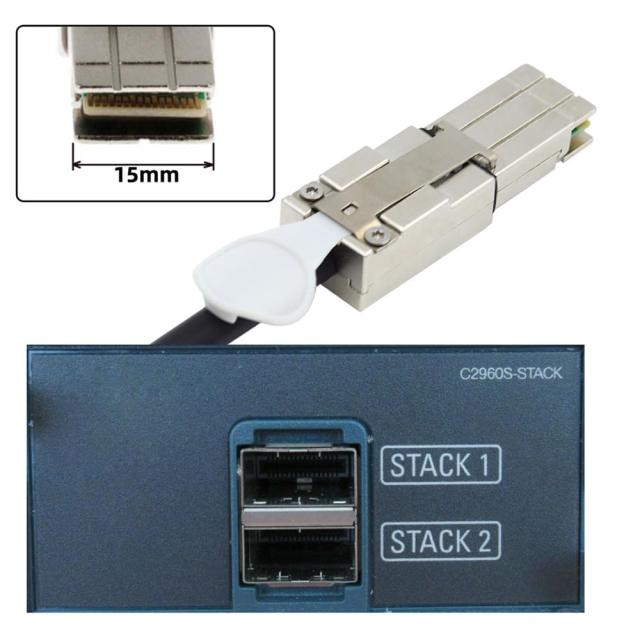 cablecc FlexStack スタッキング 20Gbps 40Gbps ケーブル CAB-STK-E-0.5M Catalyst 2960S 2960X 2960XR ネットワークスイッチ対応_4