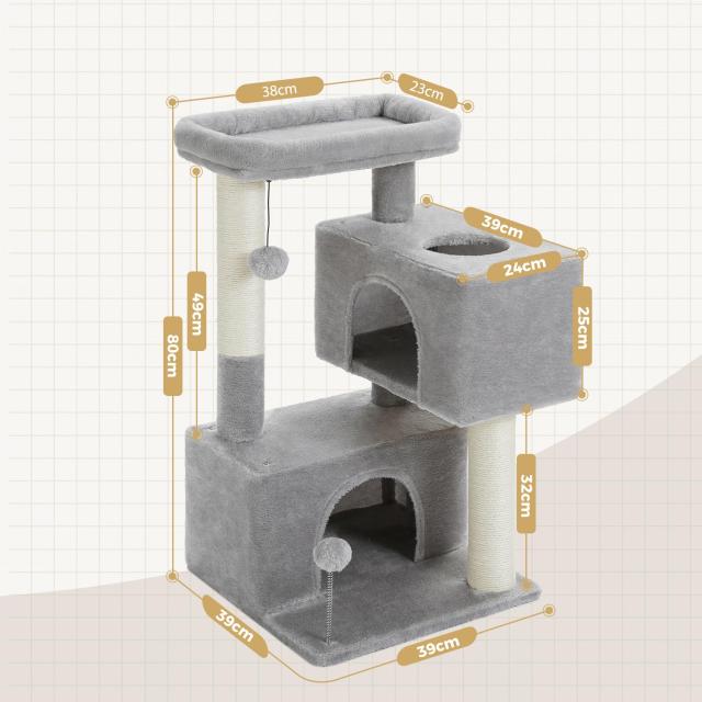 PAWZ Road キャットタワー 低い 低め ミニ スリム 大型猫用 猫タワー