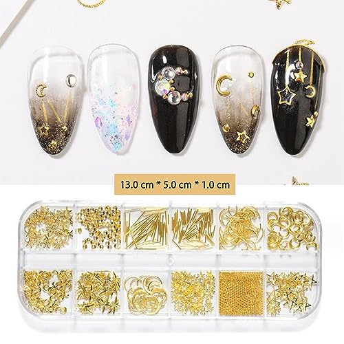 YFFSFDC ネイルパーツ 3本セット 金属パーツ ネイルデザイン