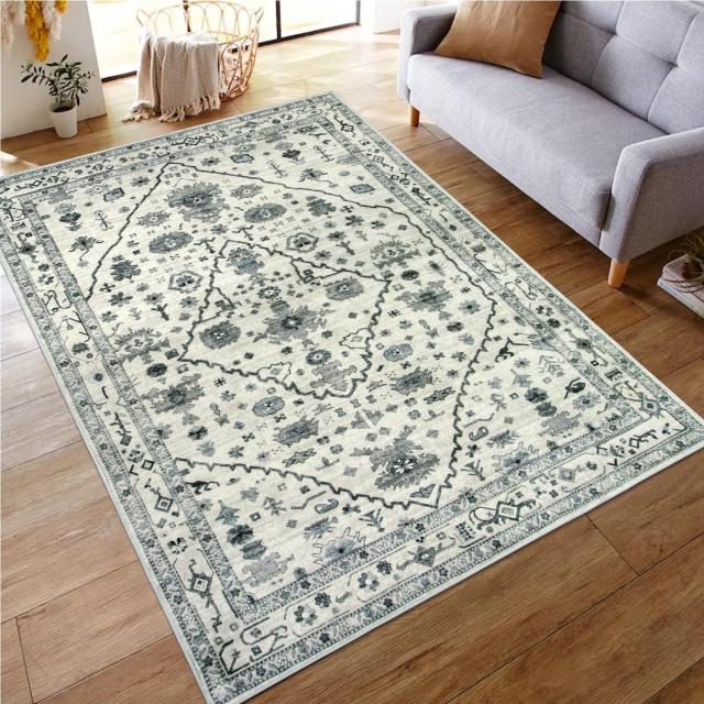 HAOCOO ラグ カーペット 洗える 140×200cm オールシーズン適用 絨毯 エスニック風 ラグマット 1.5畳 ふわふわ おしゃれ 滑り止め 低反発 6,111円