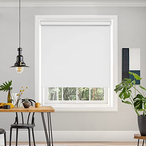 Deconovo プルコード式 ロールスクリ ーン 幅160丈220cm ホワイト ロールカーテン 1級遮光 100%遮光 保温 断熱 遮熱 防音 防寒 UVカットの通販は 10,725円