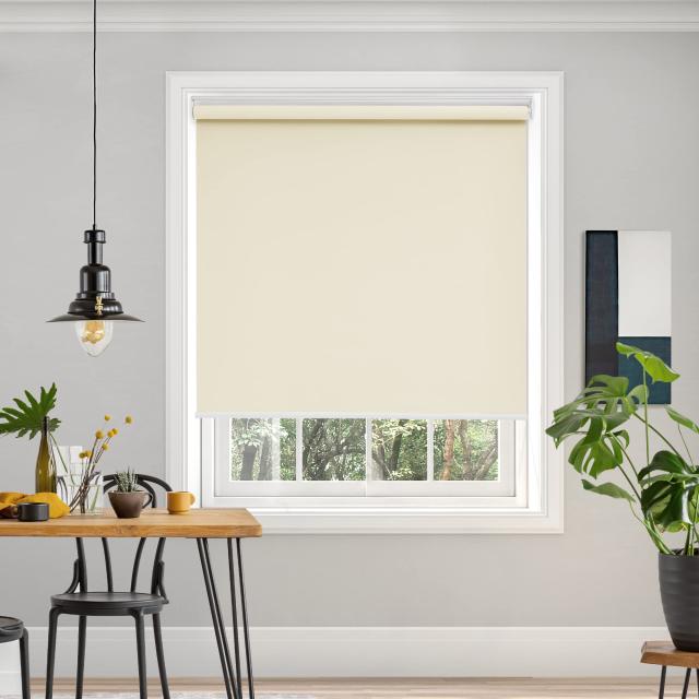 Deconovo プルコード式 ロールスクリ ーン 幅120丈180cm ベージュ ロールカーテン 1級遮光 100%遮光 保温 断熱 遮熱 防音 防寒 UVカットの通販は 6,772円