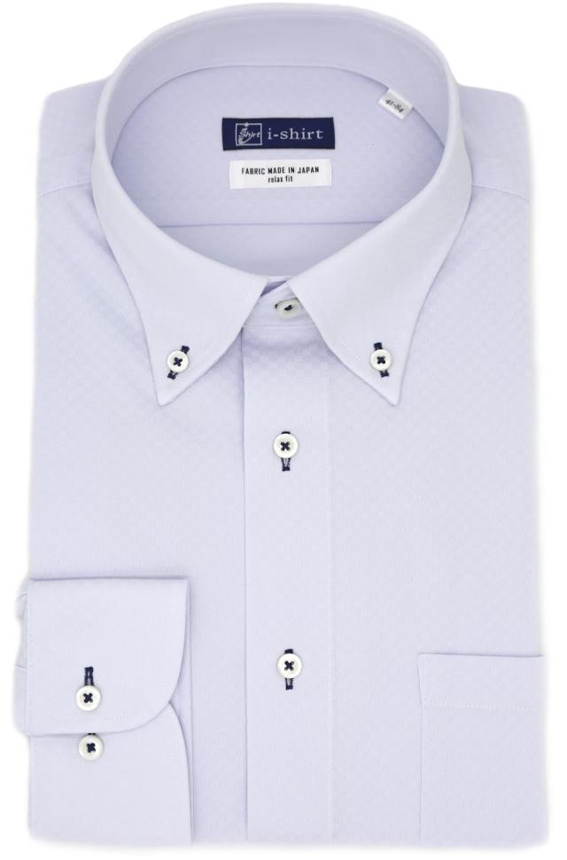 アイシャツ i-Shirt 完全ノーアイロン ストレッチ 超速乾 胴回りゆったり L~6Lサイズ アイシャツ ワイシャツ メンズ 形態安定 サックスの通販は 5,778円