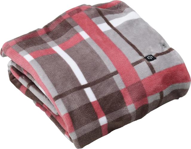 [山善] 電気毛布 ひざ掛け ポンチョ USB ブランケット 130×80cm 自動オフタイマー付き 洗える 肩掛け チェック柄 レッド系 YHK-US43(CR)の通販は
