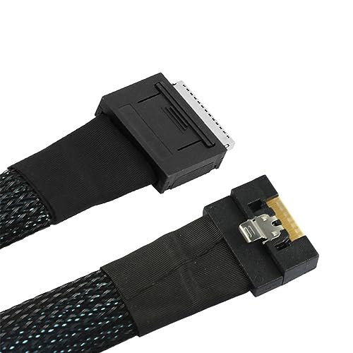 cablecc Oculink PCIe PCI-Express データアクティブケーブル SFF-8611 8i - SFF-8654 8i 8X スリムライン SSD 50cm