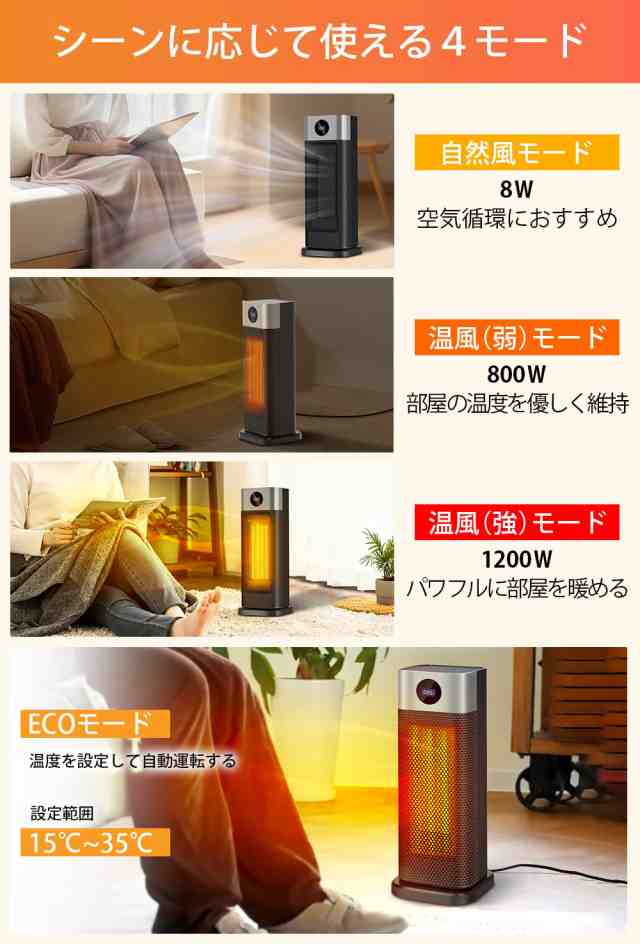 セラミックヒーター 【ECO知能恒温 節電対策】 セラミックファン