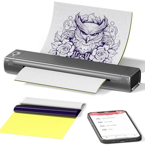 Itari M08F tattoo printer タトゥー用紙10枚付属 モバイルプリンター サーマルプリンタータトゥーマシン タトゥーマシーン 刺青コピー機の通販は