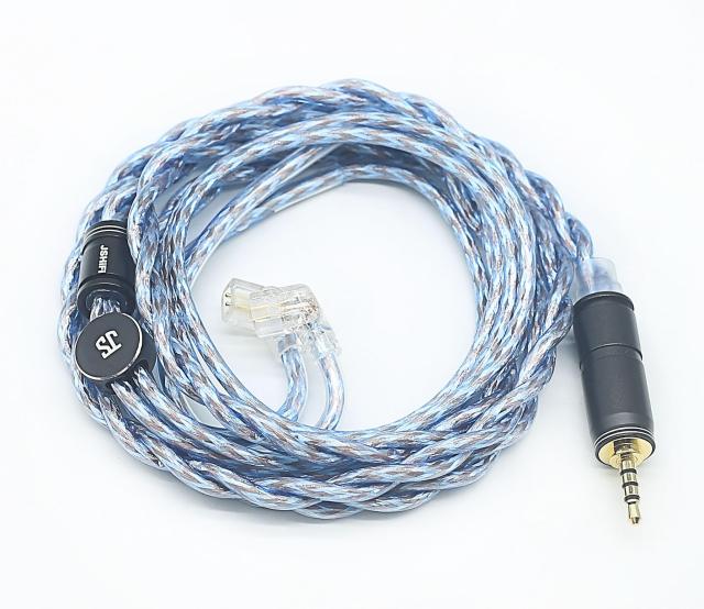 【JSHiFi-VENUS】QDC2.5mmリケーブル 銀メッキと古河銅＆金銀銅同軸線材 2.5mmイヤホンアップグレードケーブル QDCイヤフォン交換ケーブル