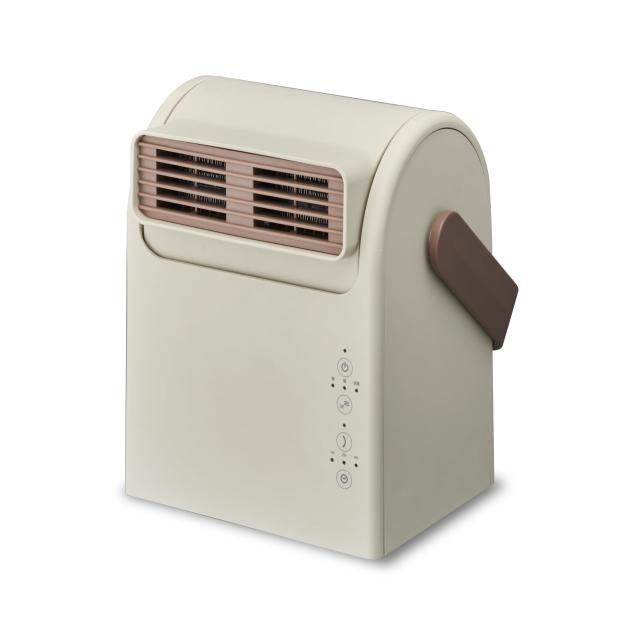 【上を向く大風量】 ドウシシャ セラミックヒーター 運転調節 2段階+送風 切タイマー 転倒OFFスイッチ サーモスタット チャイルドロック の通販は