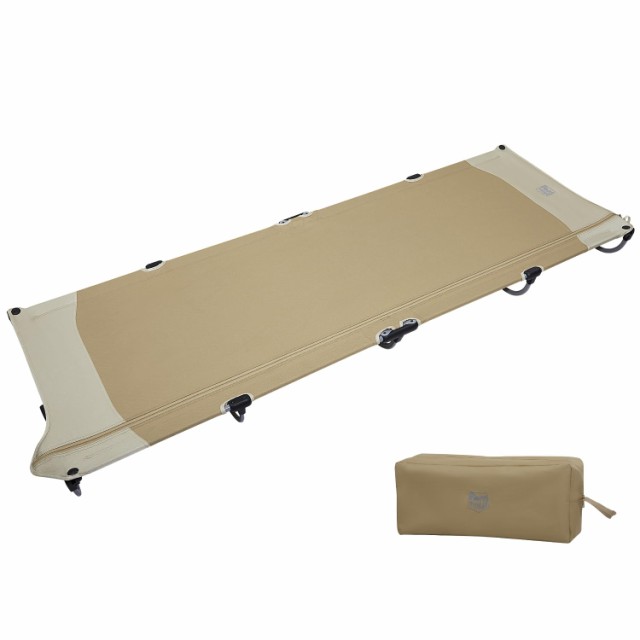 TIMBER RIDGE キャンプベッド 折りたたみ 一体式 数秒セットアップ 耐荷重102kg スチール製 L205.7*W67.6*H15cm キャンプコット きしみ音の通販は