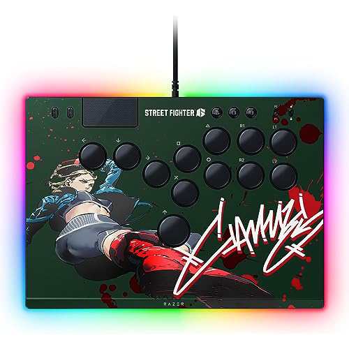 【PlayStation公式ライセンス商品】 Razer レイザー Kitsune SF6 Cammy Edition PS5 ＆ PC 用 薄型 レバーレス アーケードコントロー ラ