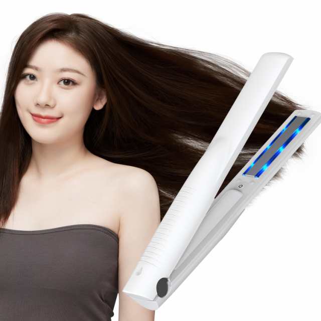 Kiboer 超音波トリートメント アイロン ツヤ髪 浸透促進 ヘアアイロン ヘアダメージ補修 ヘアケア 1MHz 青色LED 浸透率アップ トリートメの通販は