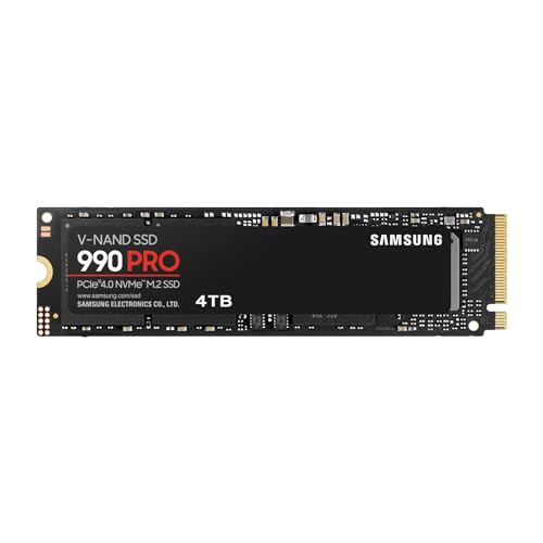 Samsung 990 PRO 4TB PCIe Gen 4.0 x4 (最大転送速度 7450MB/秒) NVMe M.2 (2280) 内蔵 SSD MZ-V9P4T0B-IT/EC 国内正規品