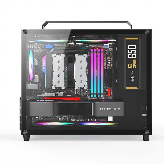 pcケース ミドルタワー pcケース 透明強化ガラスモデル micro-atx