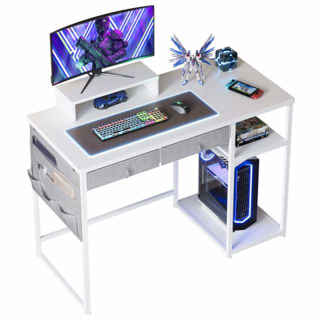 Maihail ゲーミングデスク パソコンデスク 机 pcデスク 勉強机 ？？? 学習デスク ?子 gaming desk ゲーミングでデスク ゲームデスク オフィの通販は