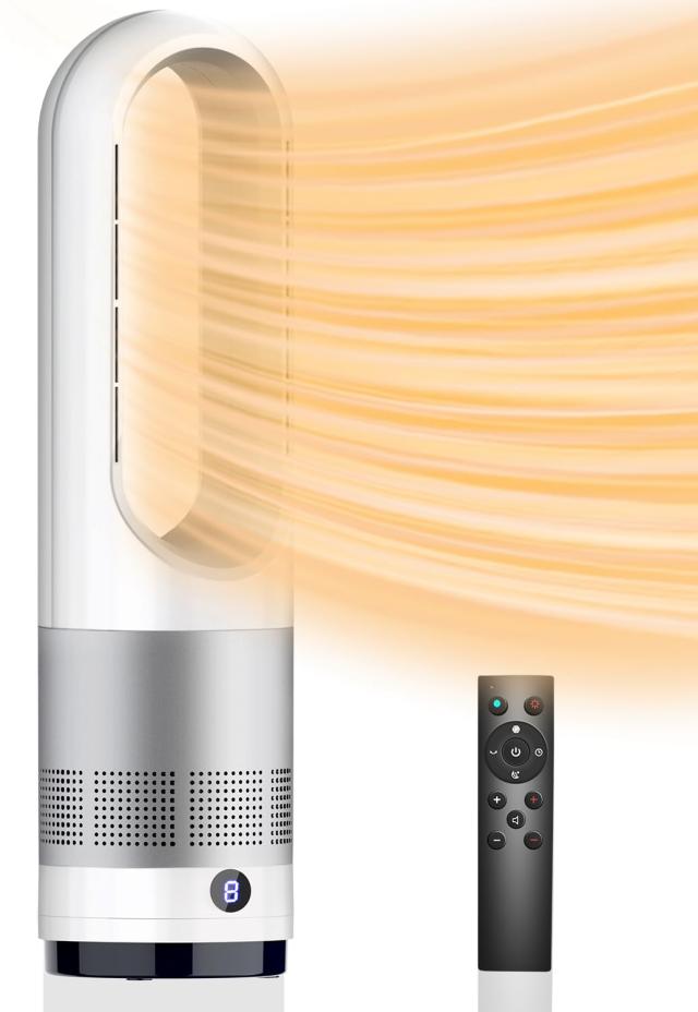 電気ファンヒーター 冷暖兼用【8段階送風/3段階温風】暖房器具 省エネ 電気 セラミックファンヒーター リモコン付き 左右首振り 1-9ｈタの通販はその他キッチン家電