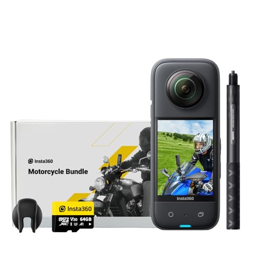 Insta360 X3-バイク撮影セット アップデート版｜360度防水 1/2インチ4800万画素センサー搭載 アクションカメラ、5.7K 、7200万画素360度