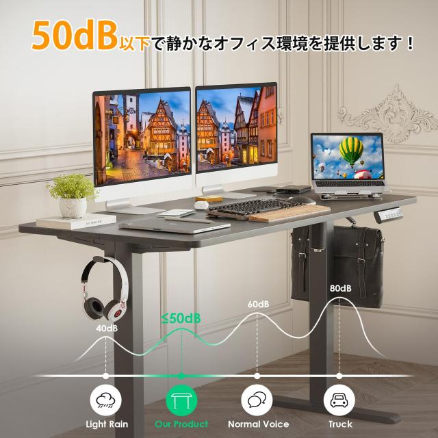 Sunon スタンディングデスク 2モーター 昇降 電動昇降デスク 昇降式デスク Amazon | Sunon 昇降デスク 電動 スタンディングデスク 幅100cm