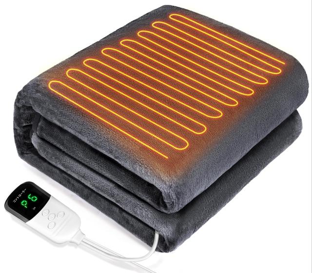 Sugeko 電気毛布 掛け 敷き 180×130cm 【大きいサイズ＆両面フランネル】 電気ひざ掛け 3分速暖 厚手生地 毛玉なし 電気ブランケット 6の通販は 7,790円