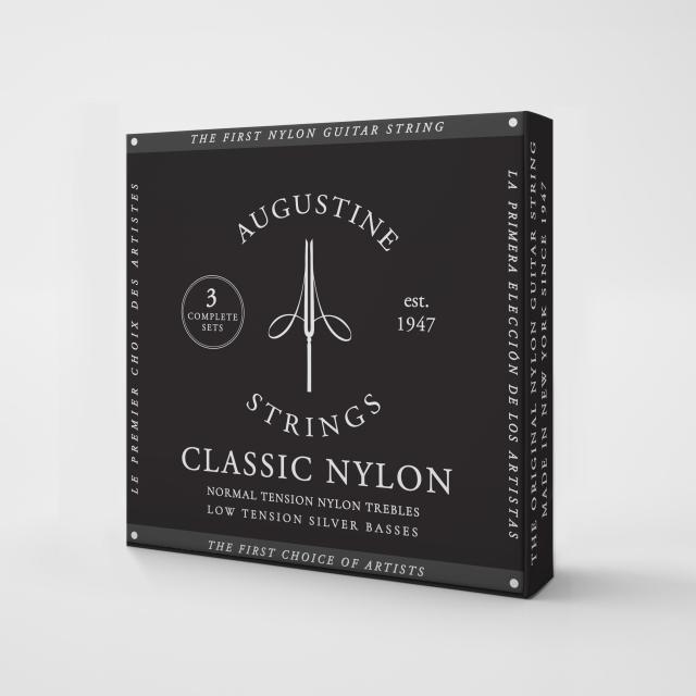 AUGUSTINE（オーガスチン） クラシックギター弦 3-Pack Box ブラックセット
