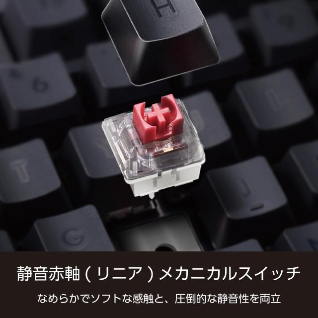 エレコム メカニカルキーボード Leggero 静音 有線 テンキーレス Nキーロールオーバー対応 5000万回高耐久スイッチ採用 赤軸 ブラック TK_5