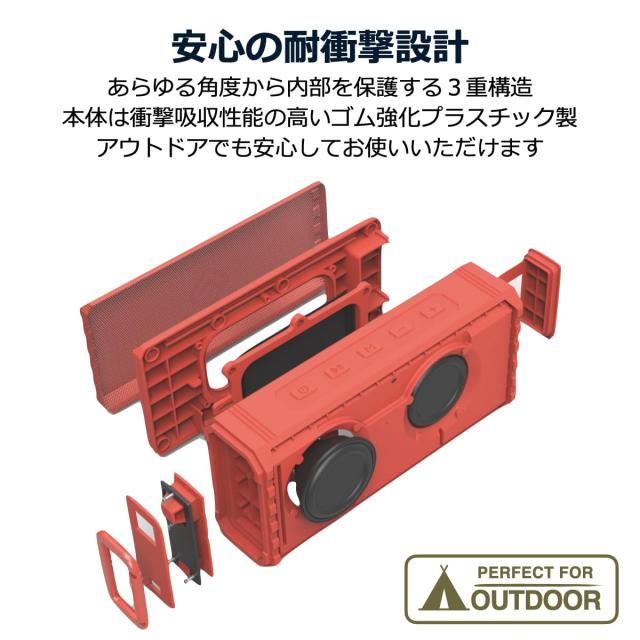 40s Bluetoothスピーカー ブルートゥース 5.0 スピーカー 防水 ステレオ 重低音 SDカード 大音量 アウトドア ポータブル ハンズフリー おの通販は