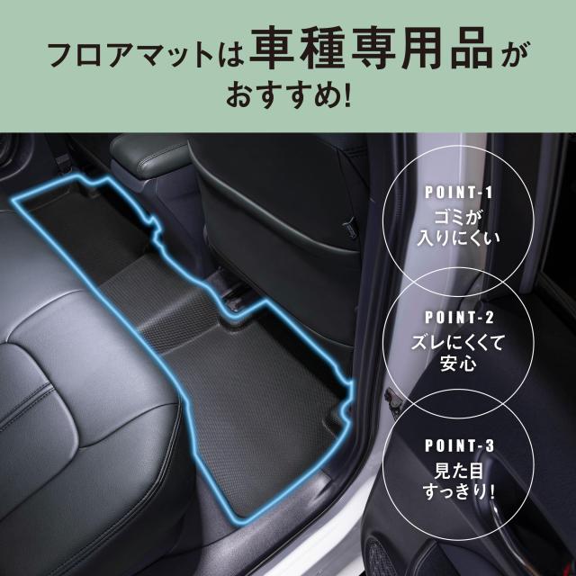 クラッツィオ(Clazzio) フロアマット 立体タイプ 1台分セット シエンタ MXPL10G / MXPC10G R4(2022)/9~ NEWラバータイプ ブラック ET-168