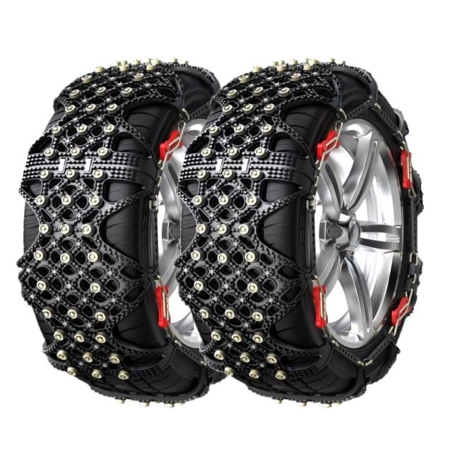 Hlanesav タイヤチェーン 非金属 軽自動車 駆動輪2本 タイヤ 滑り止 ジャッキアップ不要 装着 簡単 簡易 冬の必需品 雪対策 適合 凍結、の通販は 5,586円