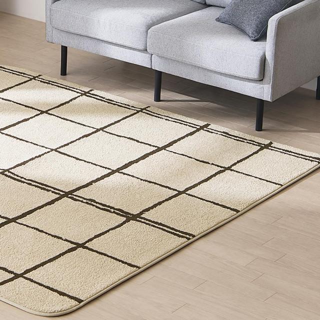 アイリスプラザ ラグ カーペット タフト風ラグ ベージュ 185 × 240 おしゃれ 北欧 ORG-TU1824の通販は 6,989円