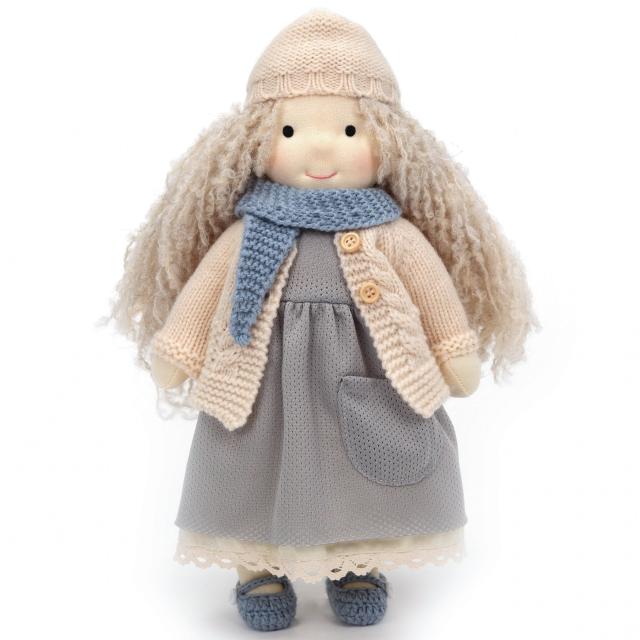 ウォルドルフ人形　水色の女の子 ウォルドルフ人形 水色の女の子 キット】ウォルドルフ人形 D体（縫製有