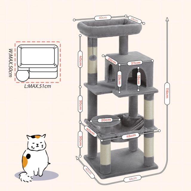 PETEPELA(ぺテぺラ) キャットタワー スリム コンパクト 猫タワー