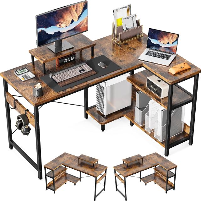 ODK パソコンデスク l字デスク ゲーミングデスク L字型 デスク 机 幅