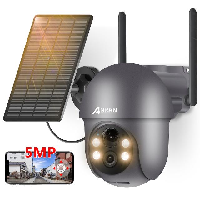 【500万超高画素・完全無線・4灯カラー暗視撮影】ANRAN 監視カメラ 屋外 ソーラー 防犯カメラ ワイヤレス 屋外 ソーラー 5MP超高画素 電の通販は 15,361円
