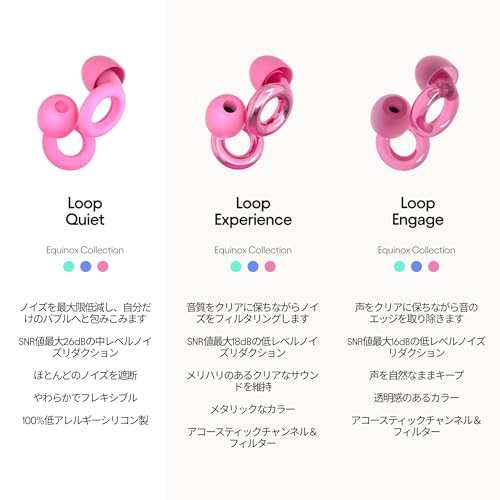 Loop Quiet Equinox耳栓 ？ 再利用可能なノイズリダクション耳栓