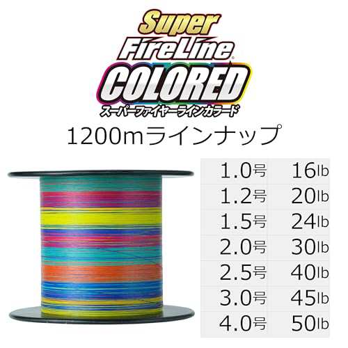 Berkley (バークレー) スーパーファイヤーライン 4.0号/50lb 1200m 10m毎カラード PEライン/スーパーライン/ジギング スロージギング