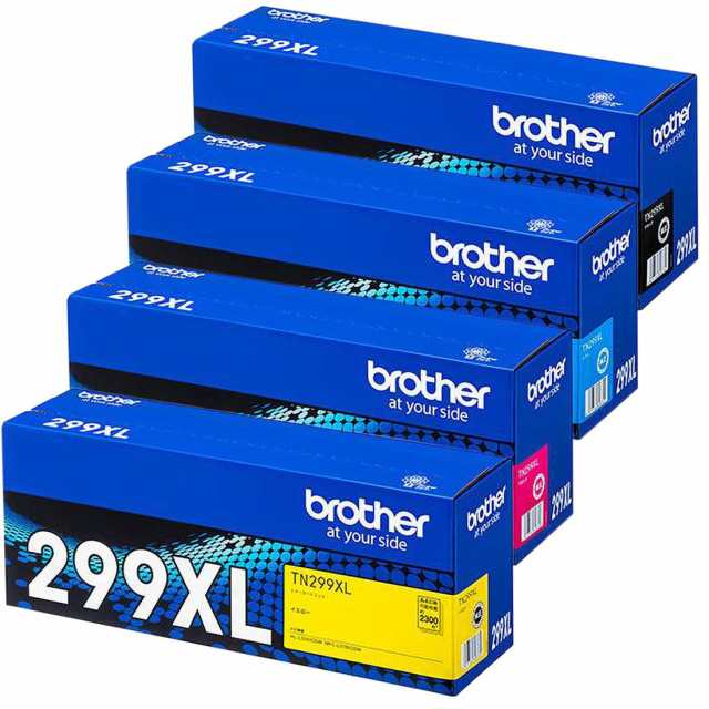 BROTHER 純正品 TN299XL 4色セット 大容量 トナーカートリッジ ( TN299XLBK TN299XLC TN299XLM TN299XLY ） HL-L3240CDW MFC-L3780CDW 対