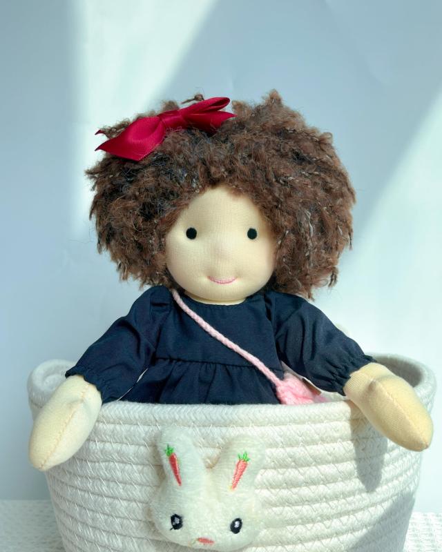 BlissfulPixie Waldorf Doll 手作り人形 - Ignacy 12” 柔らかい 女の子 かわいい ぬいぐるみ 子供たちに最適な人形_3