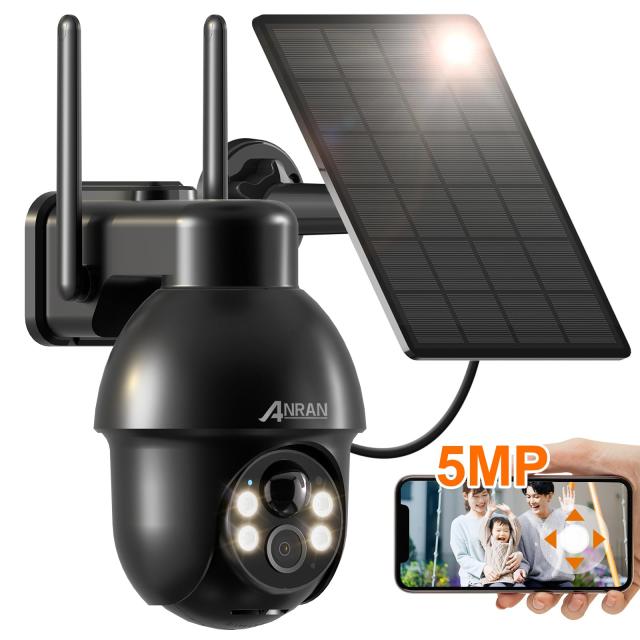 高速デジタル500万超高画素・防 犯ライト付き・完全無線ANRAN 防犯カメラ 屋外 ソーラー 500万画素 工事不要 屋外防犯カメラ無線 ソーの通販は 9,939円