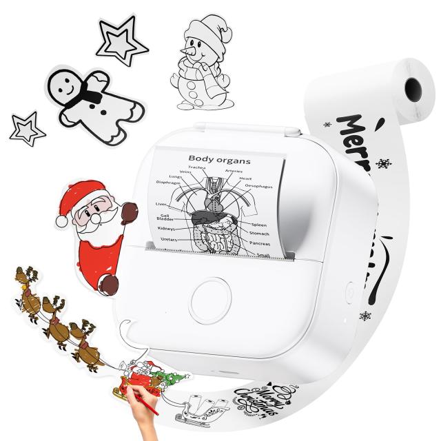 Phomemo T02 サーマルプリンター タースマホ対応 モバイルプリンター ポータブル型 ミニ感熱 コンパクト フォトプリンター Bluetooth接続