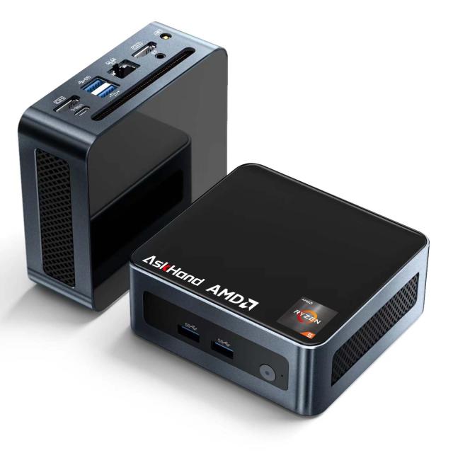 AskHand ミニPC AMD Ryzen 5 5500U (6C/12T 最大4.0GHz)、16GB DDR4 RAM 512GB SSD Graphics 7コア 1800MHz Windows 11 Pro対応/WiFi 6E の通販は