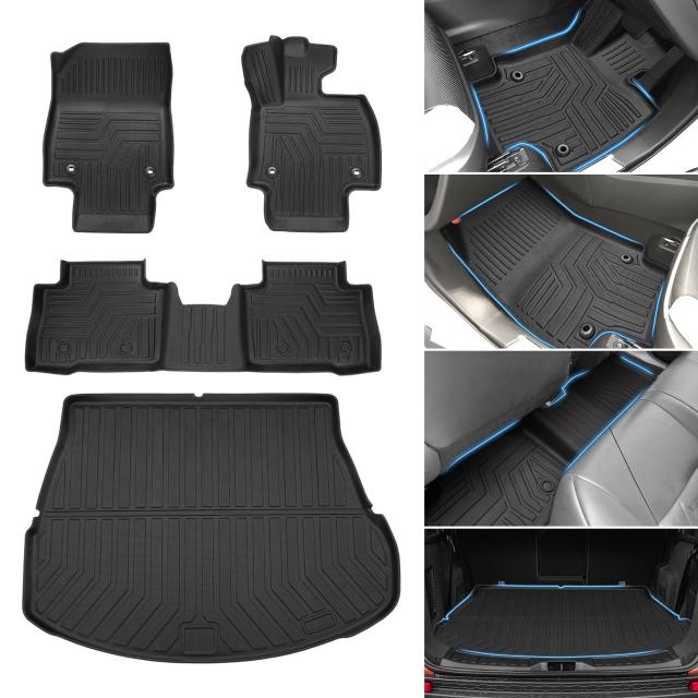 Jiooy レクサス 新型 NX系 フロアマット+セカンドマット+ラゲッジマット 4点セット Lexus NX250 NX350h NX450h+ 3D立体マット 車種専用設