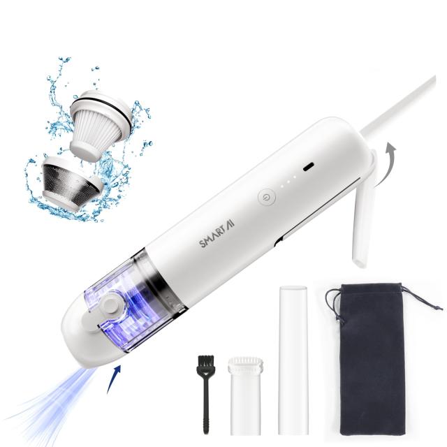 SmartAI ハンディクリーナー 車用掃除機 16000Pa 強力吸引 40分連続稼働 4in1電動車載ミニポータブルコードレス掃除機 折りたたみ式ブロの通販はその他キッチン家電