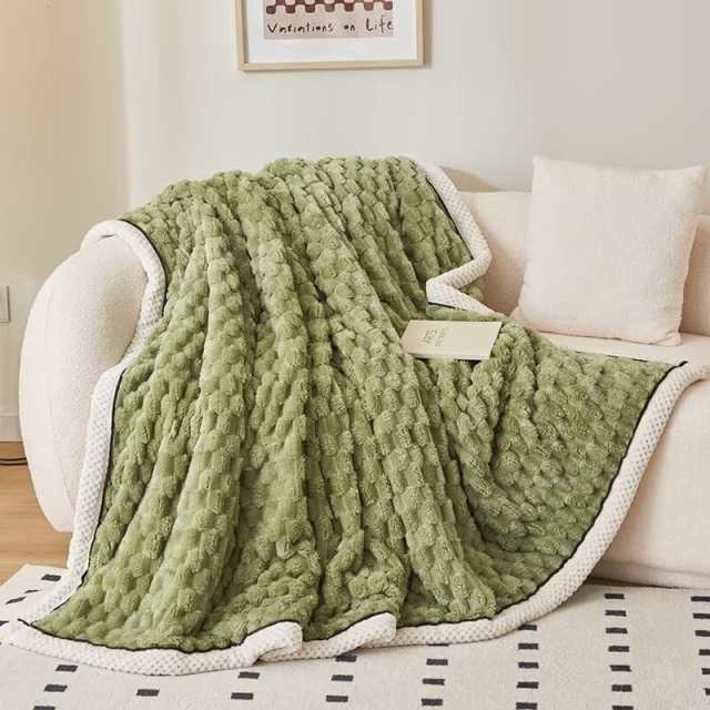 コーラルフリース両面ブランケットBlanket毛布シングル？ 柔らかいふわふわ軽量洗える大判ブランケット，マイクロファイバー厚手 吸湿発熱の通販は