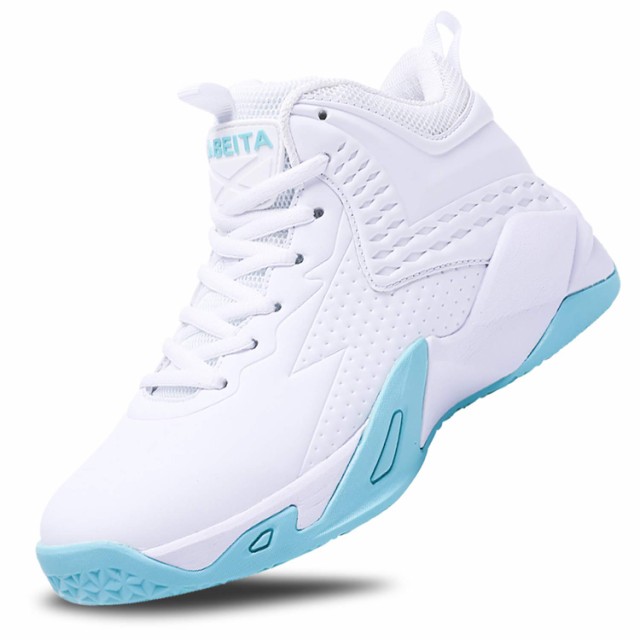Beita Sports スニーカー レディース 白 バスケットシューズ メンズ 運動靴 幅広 ハイカット 歩きやすい 学生 通学靴 普段履き 23センの通販は